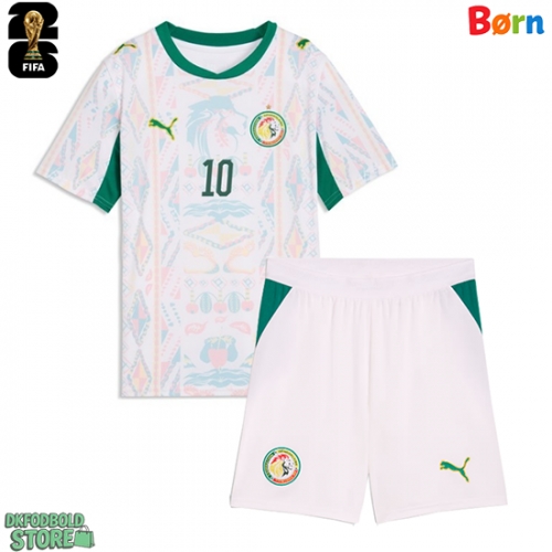 Senegal Sadio Mane #10 Replika Babytøj Hjemmebanesæt Børn VM 2026 Kortærmet (+ Korte bukser)